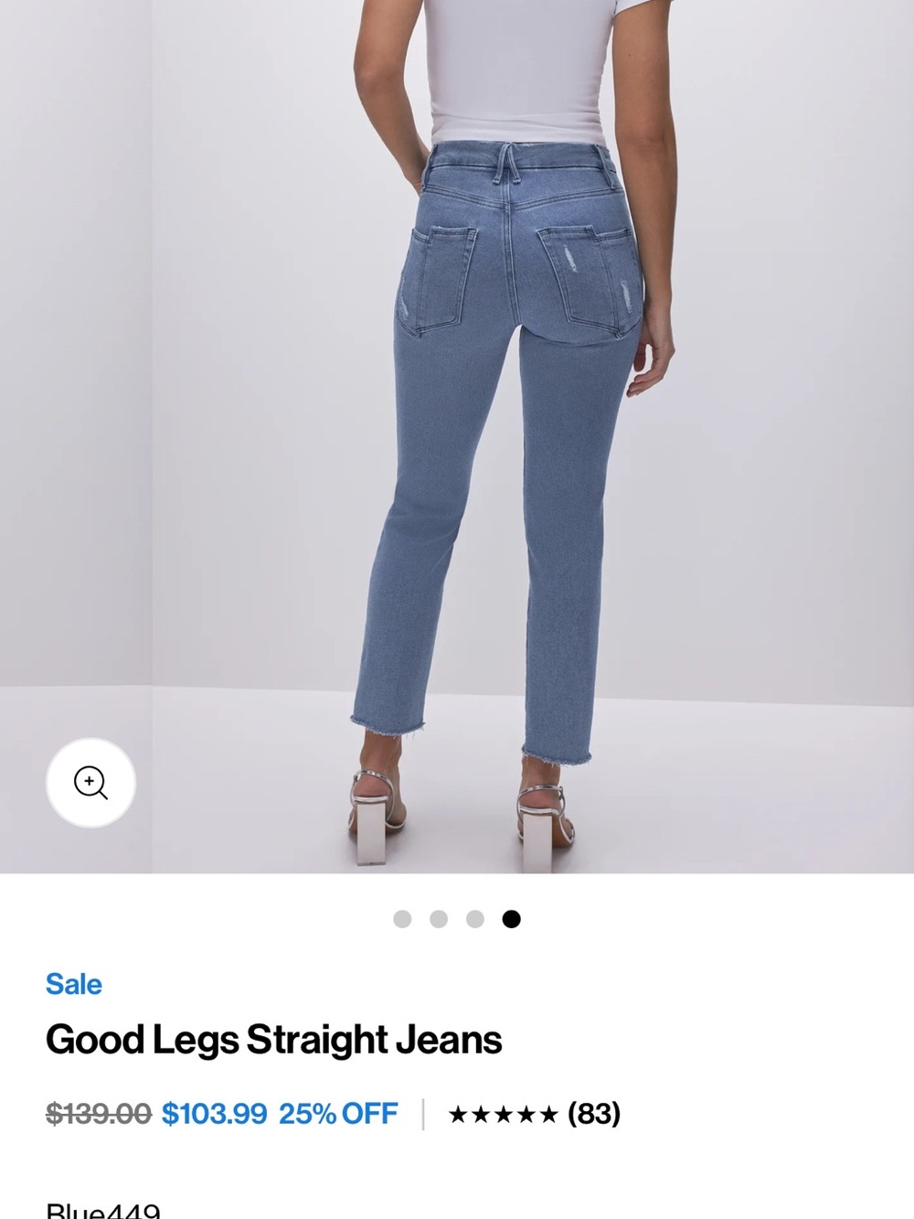 Good American Straight Jeans in Light Blue